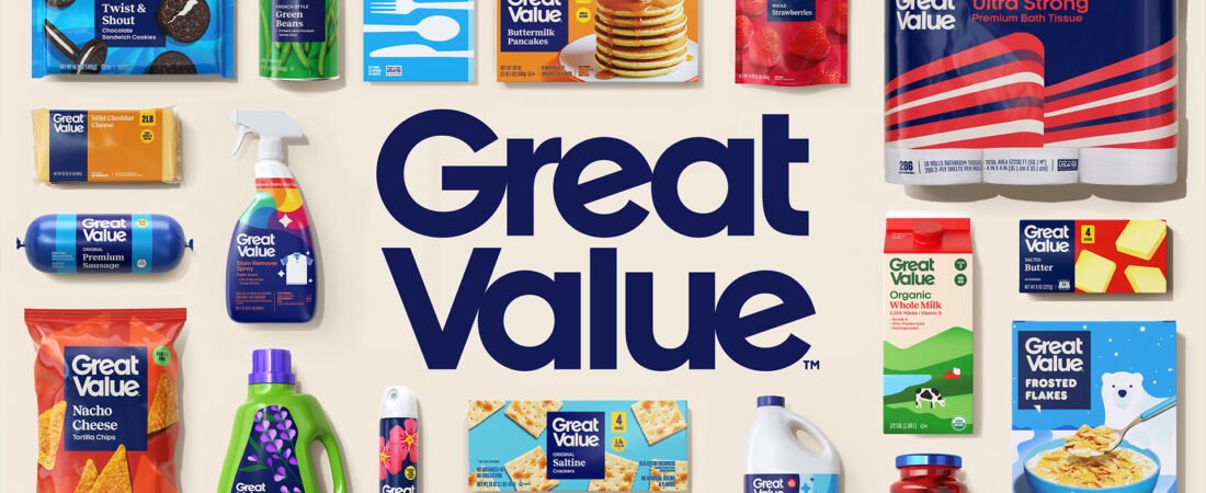 Walmart Streamlines Private Label Brand Great Value With a Sleek Redesign Across 10,000 Products