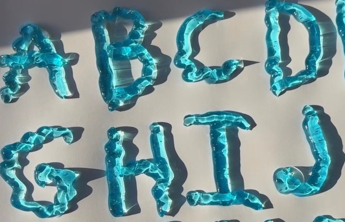 Tour de Type: Valeria Kokur Embraces Physical Creative Process By Making Fonts Out of Materials Like Olive Oil and Shaving Cream